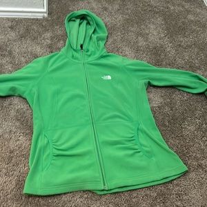Green the north face jacket